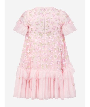 Needle & Thread Girls Evening Primrose Dress in Pink de l' environnement