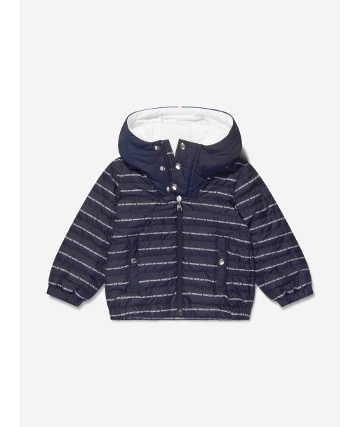 Moncler Enfant Baby Boys Down Padded Logo Print Bergo Jacket d'Europe débarque