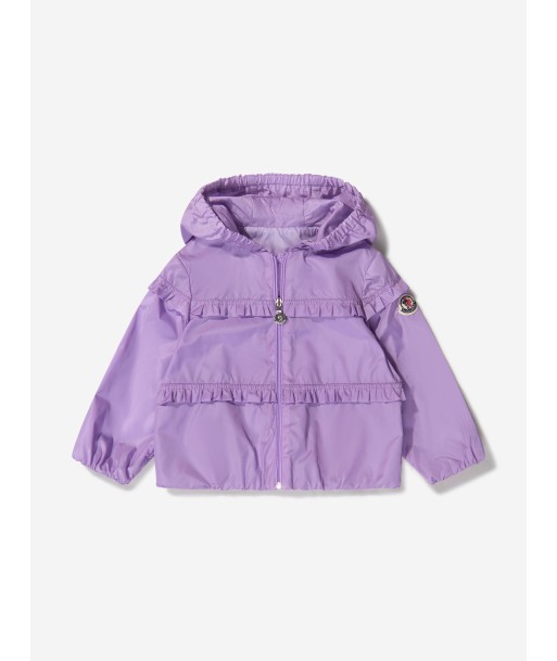 Moncler Enfant Baby Girls Ruffle Trim Hooded Hiti Jacket le des métaux précieux