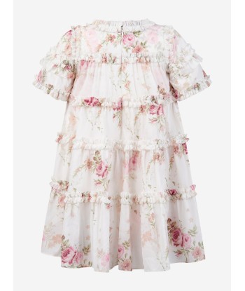 Needle & Thread Girls Trailing Blooms Chiffon Dress in White vente chaude votre 