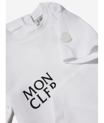 Moncler Enfant Baby Unisex Logo Romper pas cher