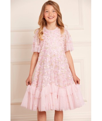 Needle & Thread Girls Evening Primrose Dress in Pink de l' environnement