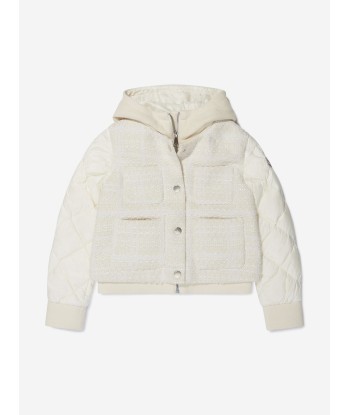 Moncler Enfant Girls Down Padded Tweed Monilya Jacket Les magasins à Paris