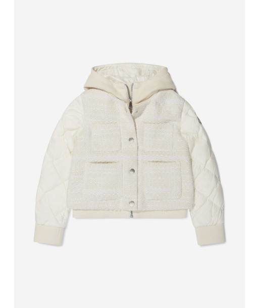 Moncler Enfant Girls Down Padded Tweed Monilya Jacket Les magasins à Paris