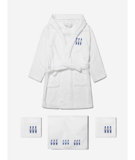 Cotton and Company Baby Boys Organic Cotton Guardsmen Muslin Bathrobe And Towel Set plus qu'un jeu 