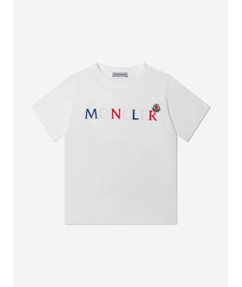 Moncler Enfant Unisex Jersey Logo Print T-Shirt Amélioration de cerveau avec