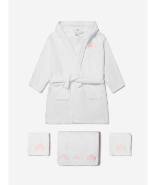 Cotton and Company Baby Girls Organic Cotton Crown Muslin Bathrobe And Towel Set commande en ligne