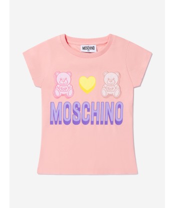 Moschino Girls Cotton Toy Candies Logo T-Shirt basket pas cher