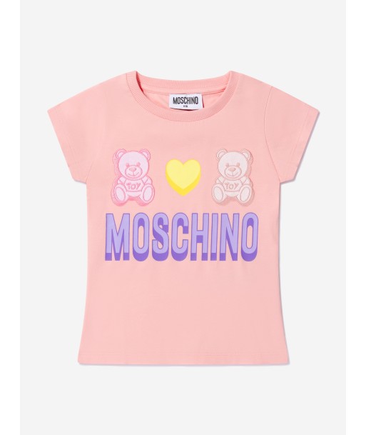 Moschino Girls Cotton Toy Candies Logo T-Shirt basket pas cher