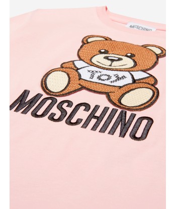 Moschino Girls Cotton Teddy Toy Logo T-Shirt destockage