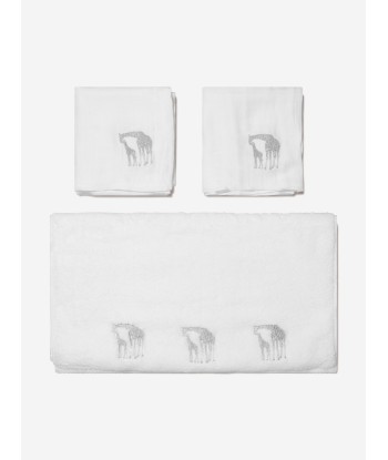 Cotton and Company Unisex Organic Cotton Muslin And Cotton Giraffe Towel Set est présent 