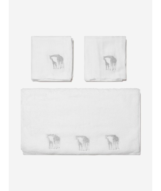 Cotton and Company Unisex Organic Cotton Muslin And Cotton Giraffe Towel Set est présent 