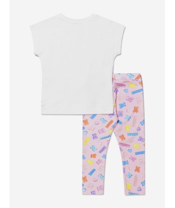 Moschino Girls Cotton T-Shirt And Leggings Set commande en ligne