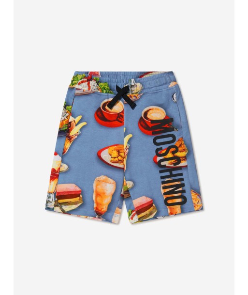 Moschino Boys Cotton Snack Print Shorts destockage