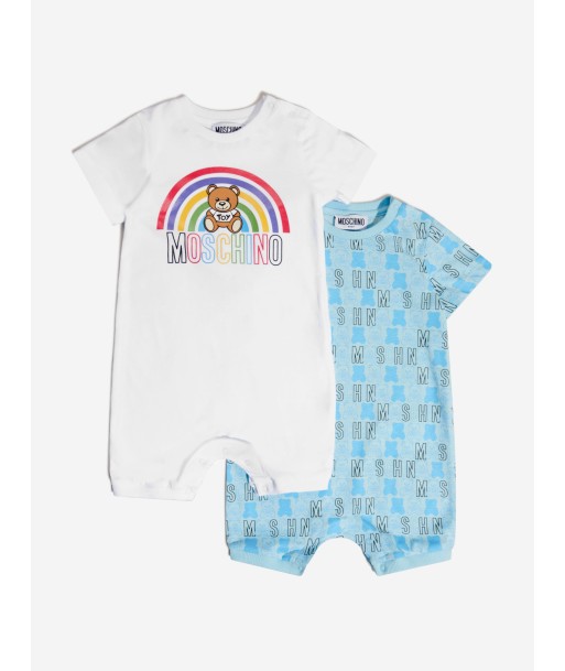 Moschino Baby Boys Cotton Romper Gift Set destockage