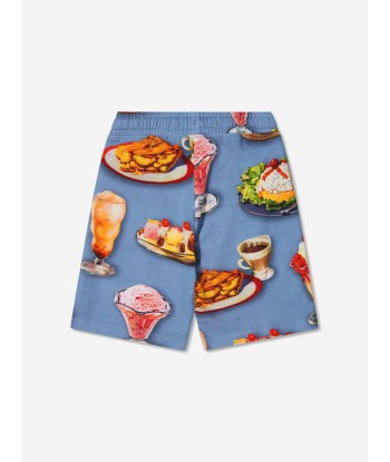 Moschino Boys Cotton Snack Print Shorts destockage