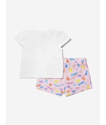 Moschino Baby Girls Cotton T-Shirt And Logo Shorts Set À commander