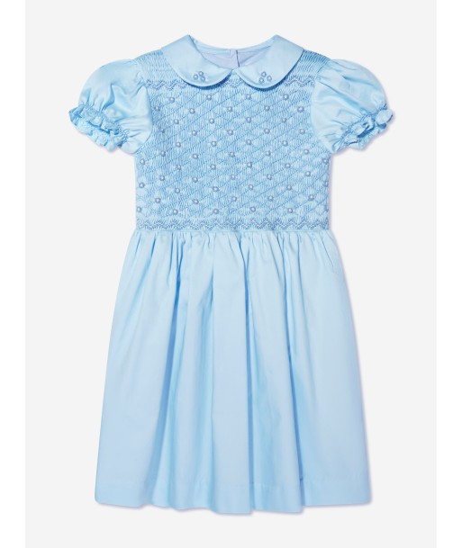 Rachel Riley Girls Rose Smocked Dress in Blue suggérées chez