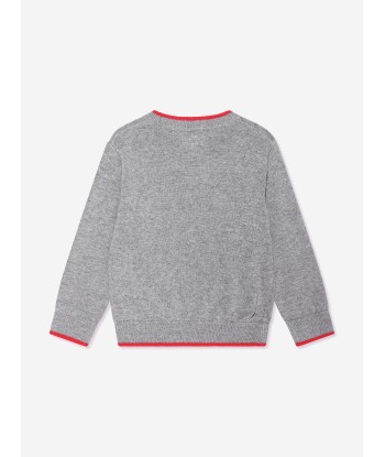 Rachel Riley Boys Soldier V-Neck Sweater in Grey de votre