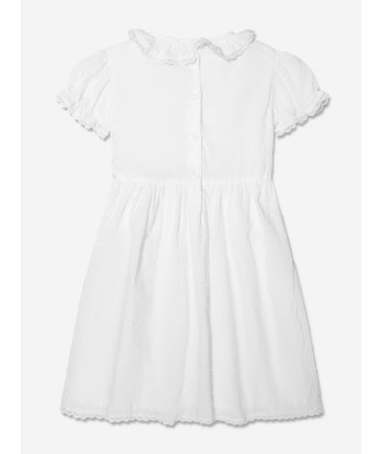 Rachel Riley Girls Swiss Dot Smocked Dress in Ivory suggérées chez