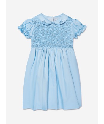 Rachel Riley Baby Girls Rose Smocked Dress And Bloomers in Blue Jusqu'à 80% De Réduction